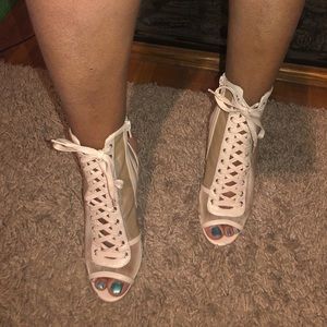 Aldo Tan Mesh lace up Booties